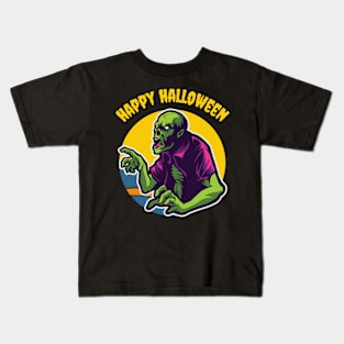 Halloween Zombie Scream Horror Kids T-Shirt